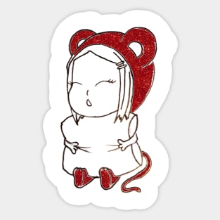 sleepy pillow cutie Sticker